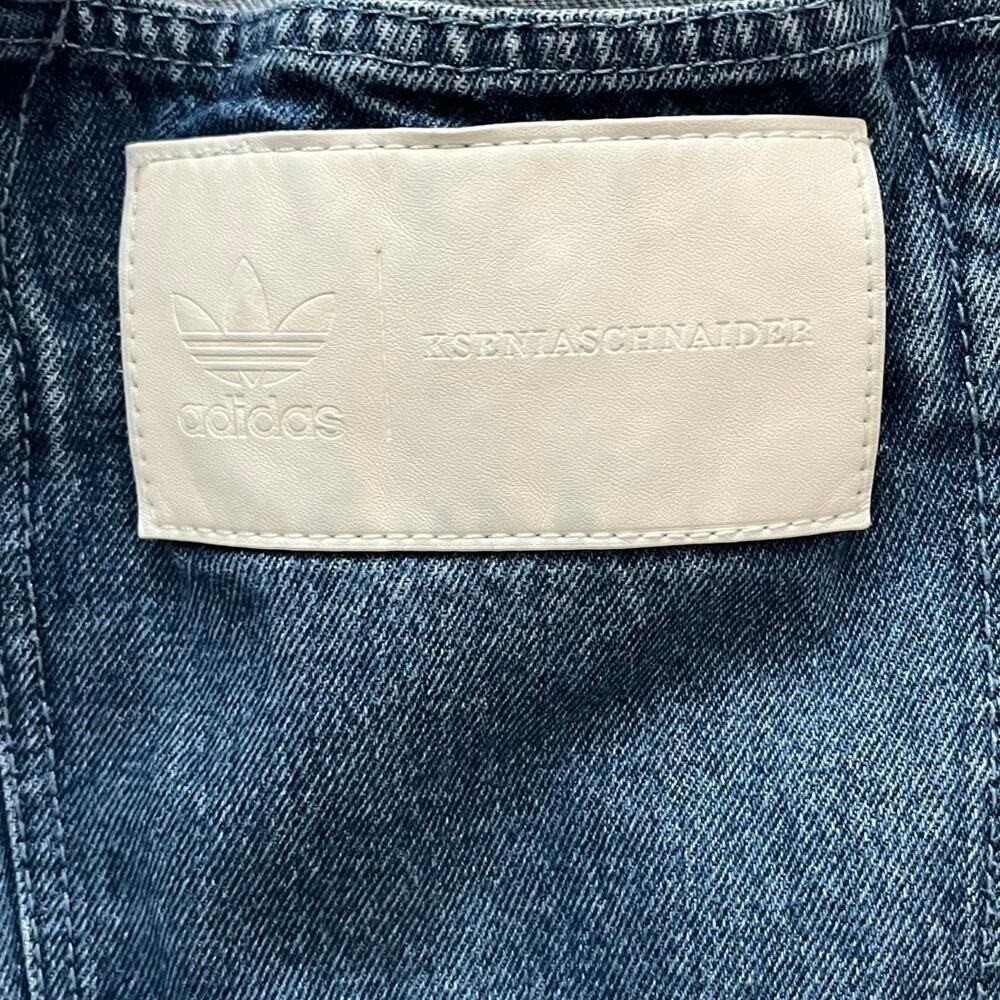 Adidas x Ksneiaschnaider Patchwork Denim Jean Pants Elastic Drawstring Waistband - Picture 5 of 7
